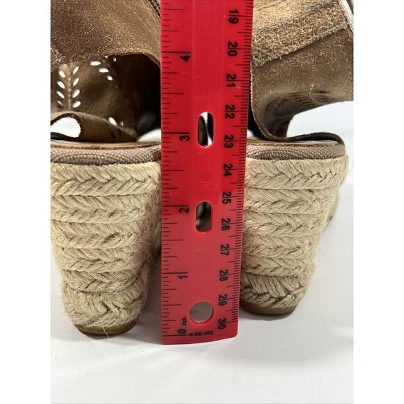 Kanna Leather Espadrilles Open Toe Wedges Women’s 37 6 1/2 Tan Bohemian Classic - Picture 12 of 12